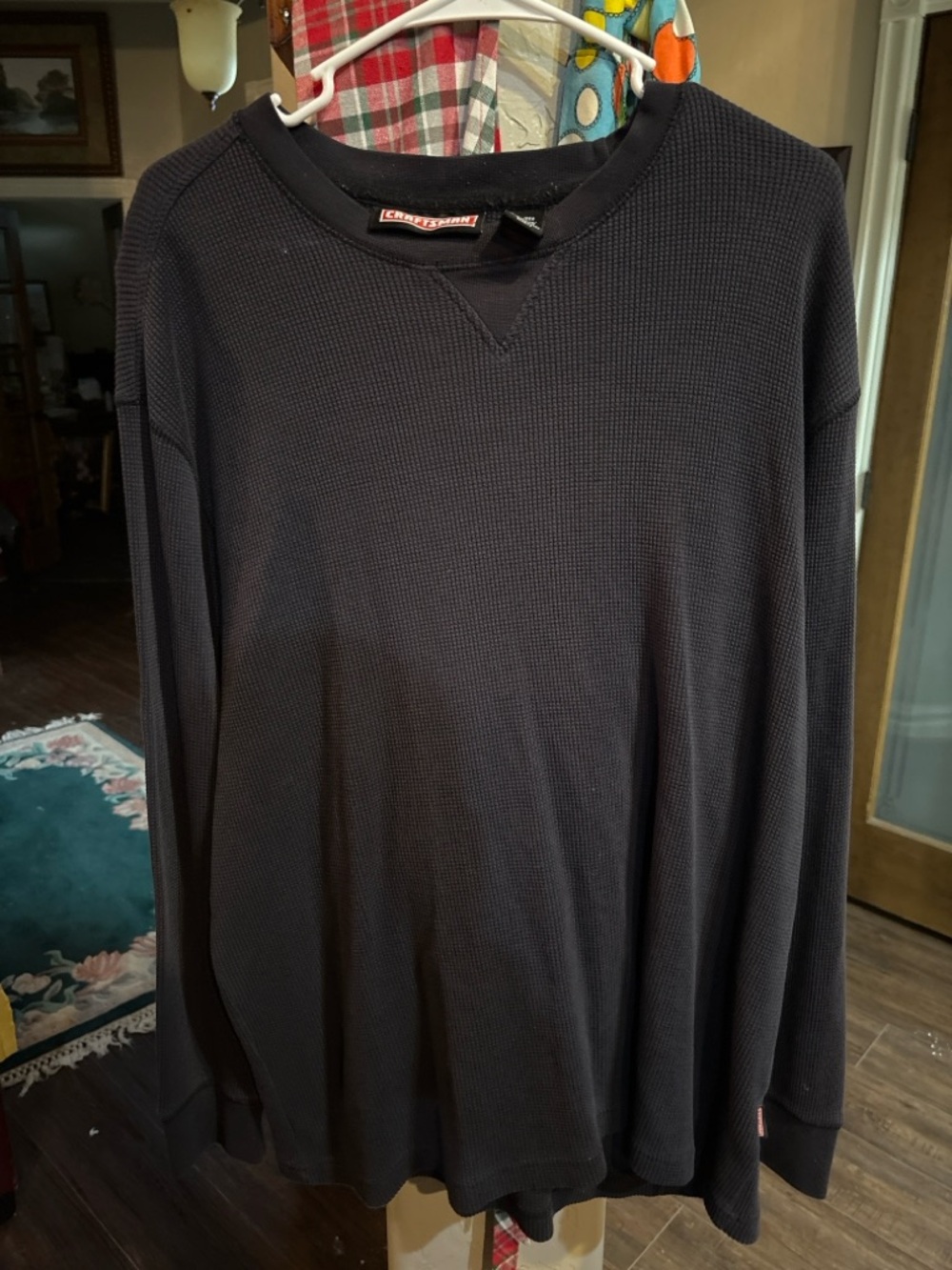 Craft Black Waffle Thermal Crewneck - Men's